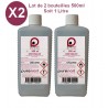 DUO DISS'ONGLES Pure Acétone 2 x 500 ML, dissout les vernis à ongles, le gel Uv et les faux Ongles