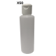 Lot de 50 Flacons transparent vide de 125 ml, avec capsule réductrice, spécial huile de massage, soin du corps et soin visage