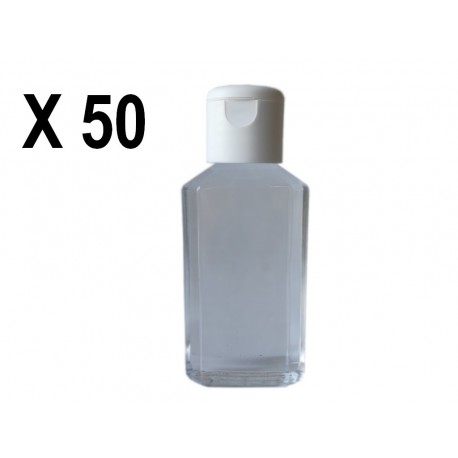 50 Flacons vide 75 ml pour conditionner les gels hydro alcoolique