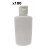 Lot de 100 Flacons  transparent vide de 100 ml, avec capsule réductrice, gel hydroalcoolique, huile de massage...