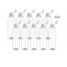 50 Flacons transparents vides de 150 ml, avec bouchon réducteur, spécial Conditionnement Gels et huiles