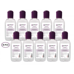 30 flacons de Gel Hydroalcoolique,  100 ml lotion désinfectante by PUREGEL, pour l'antiseptie des mains