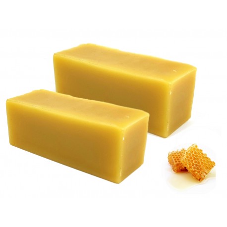 Purespa / Cire d’Abeille Premium / Fabrication de Produits naturels et écologiques / Bougies / Baumes lèvres… (Bloc 2x50Gr)