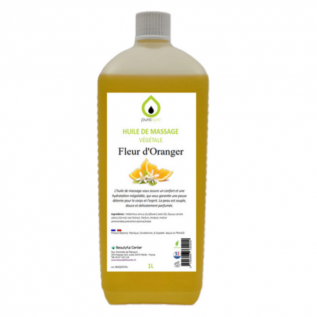 Huile de massage 100% végétale FLEUR D'ORANGER